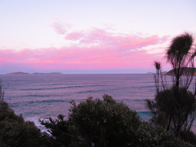 Sunrise sky over Norman Bay