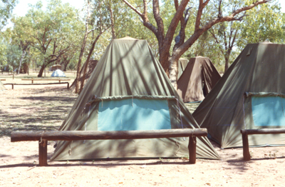The tents that we stayed in for our tour